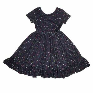 Girlhood By Little Stocking Co. Holiday Lights Twirl Dress